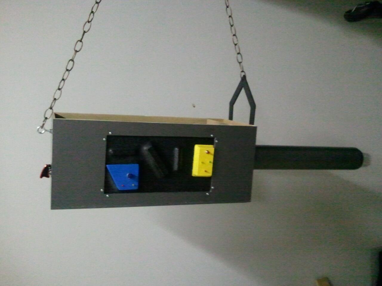 A little further along, hanging with the top off.